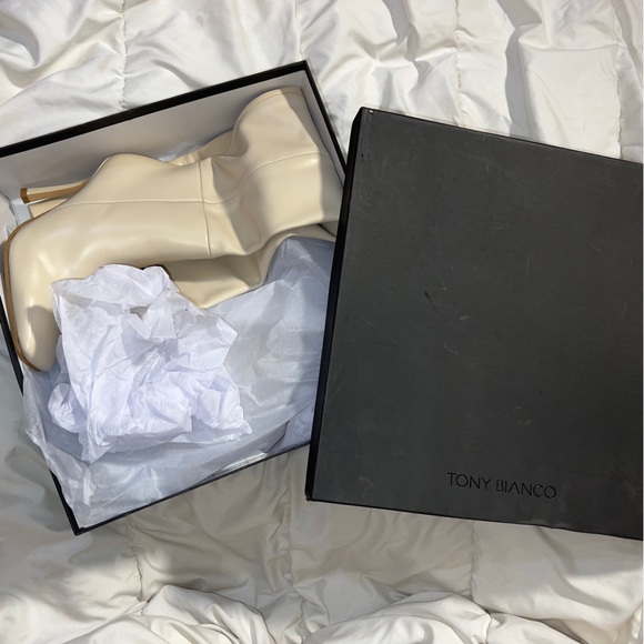 Tony Bianco Halo Thigh High Boot- Vanilla - Picture 5 of 11